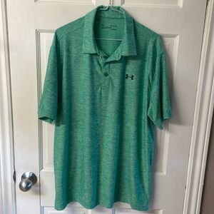 Under Armour Heathered Green Loose Fit Golf Light Polo Shirt Men’s size XL
